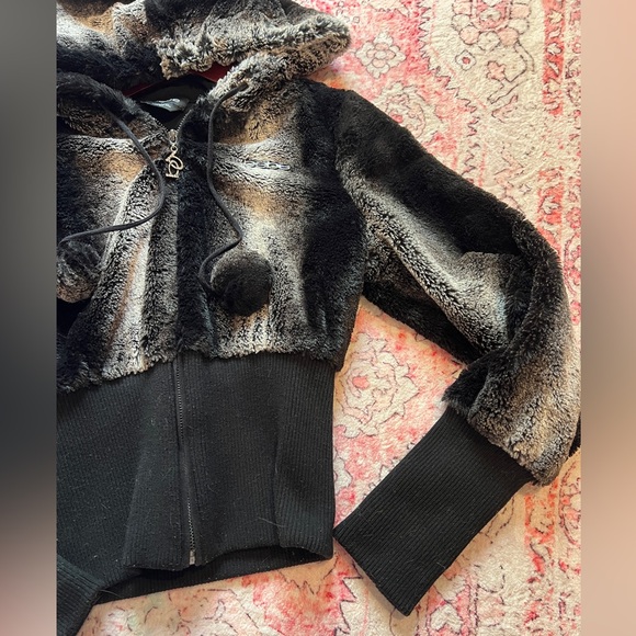 Bebe Fur hoodie jacket pom poms - Picture 5 of 10